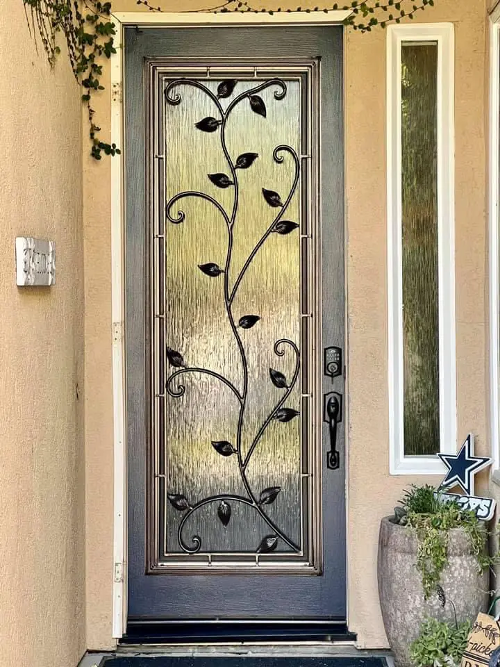 A door with a large glass center